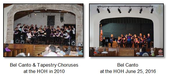 Bel Canto at the Harrington Opera House in 2010 and 2016