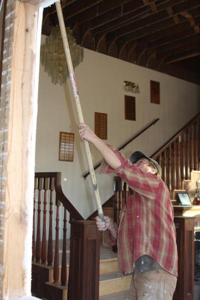 Clint Dinwiddie working on Opera House lobby office