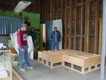 Beginning of new staircase to Harrington Opera House