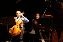 Kevin Hekmatpanah and Kevin Manica on Harrington Opera House stage