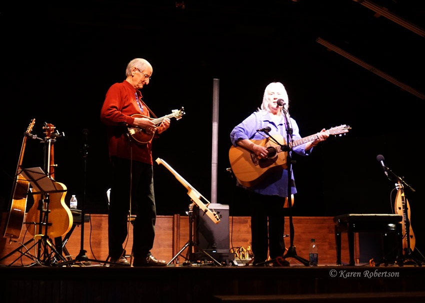 Heidi Muller & Bob Webb on the Harrington Opera House Stage